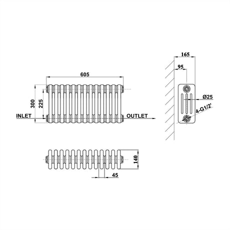 Modern Splash Cast Iron Radiator-CIR3-13-4
