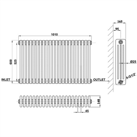 Modern Splash Cast Iron Radiator-CIR6-22-4
