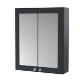 Modern Splash 600mm Soft Black Wall Hung Mirror Cabinet