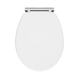 Modern Splash Satin White Round Wooden Soft Close Traditional Toilet Seat With Quick Release Hinge