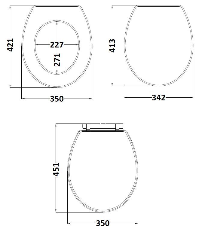 Modern Splash Satin White Round Wooden Soft Close Traditional Toilet Seat With Quick Release Hinge