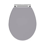 Modern Splash Satin Grey Round Wooden Soft Close Traditional Toilet Seat With Quick Release Hinge