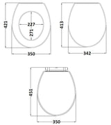 Old London Classique Satin Green Round Wooden Soft Close Traditional Toilet Seat With Quick Release Hinge