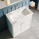 Modern Splash 800mm Satin White 2 Door Floor Standing Vanity Unit With Basin