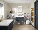 Modern Splash 500mm Soft Black 1 Drawer Wall Hung Vanity Unit With 1 Tap Hole Basin