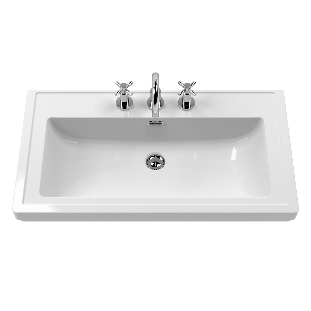 Modern Splash 500mm Satin White 1 Drawer Wall Hung Vanity Unit With 1 Tap Hole Basin