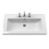 Modern Splash 500mm Satin White 1 Drawer Wall Hung Vanity Unit With 1 Tap Hole Basin