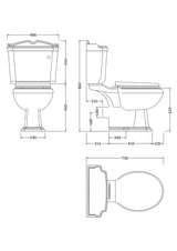 Modern Splash Legend Traditional Close Coupled Toilet
