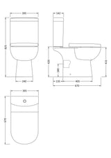Modern Splash Close Coupled Toilet