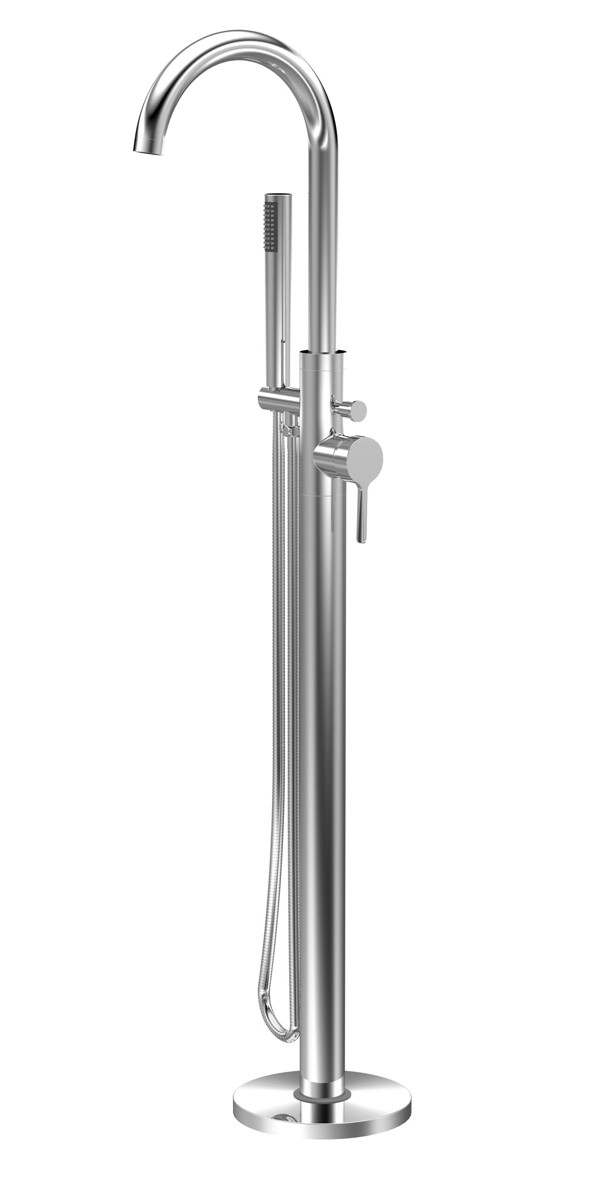Modern Splash Chrome Floorstanding Bath Shower Mixer