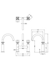 Modern Splash Chrome Deck Mounted Bath Filler