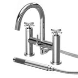 Modern Splash Chrome Deck Mounted Bath Shower Mixer