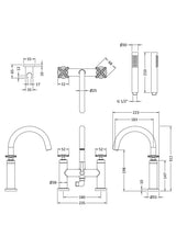 Modern Splash Chrome Deck Mounted Bath Shower Mixer