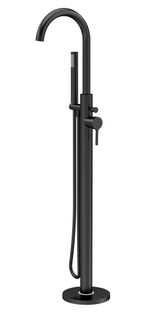 Modern Splash Matt Black Floorstanding Bath Shower Mixer