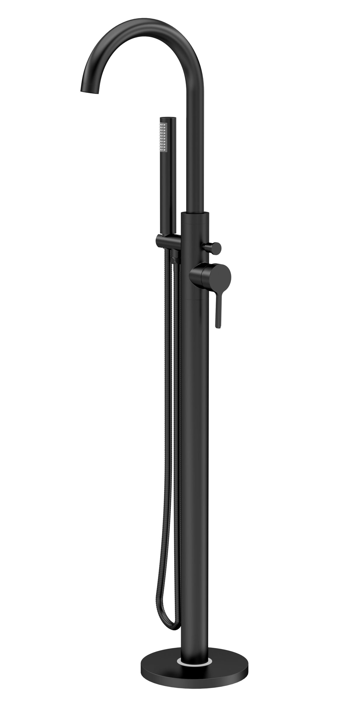 Modern Splash Matt Black Floorstanding Bath Shower Mixer