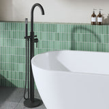 Modern Splash Matt Black Floorstanding Bath Shower Mixer
