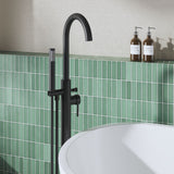 Modern Splash Matt Black Floorstanding Bath Shower Mixer