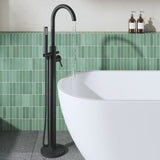 Modern Splash Matt Black Floorstanding Bath Shower Mixer
