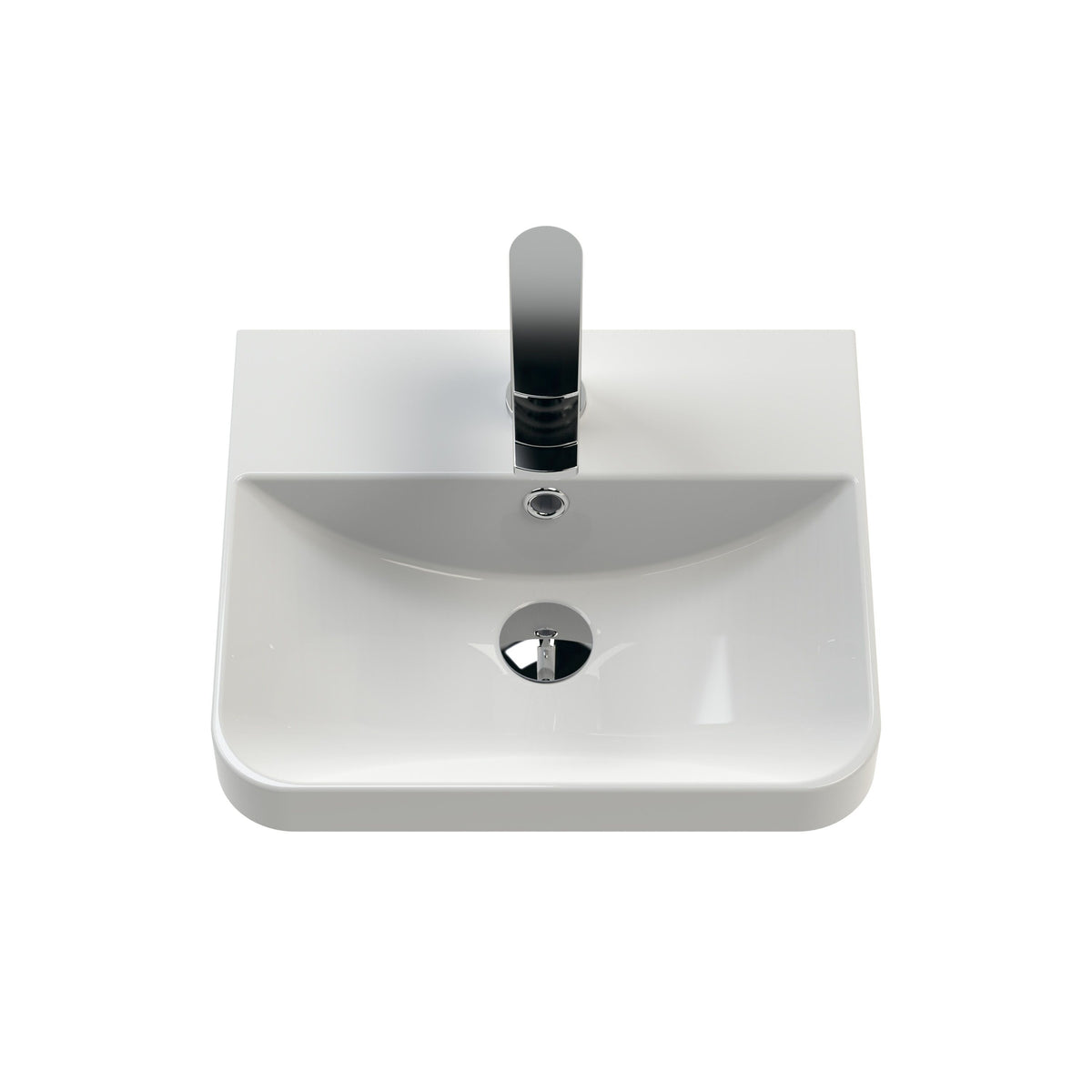 Modern Splash 400mm Gloss White 1 Door  Wall Hung Vanity Unit With Basin