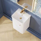 Modern Splash 400mm Gloss White 1 Door  Wall Hung Vanity Unit With Basin