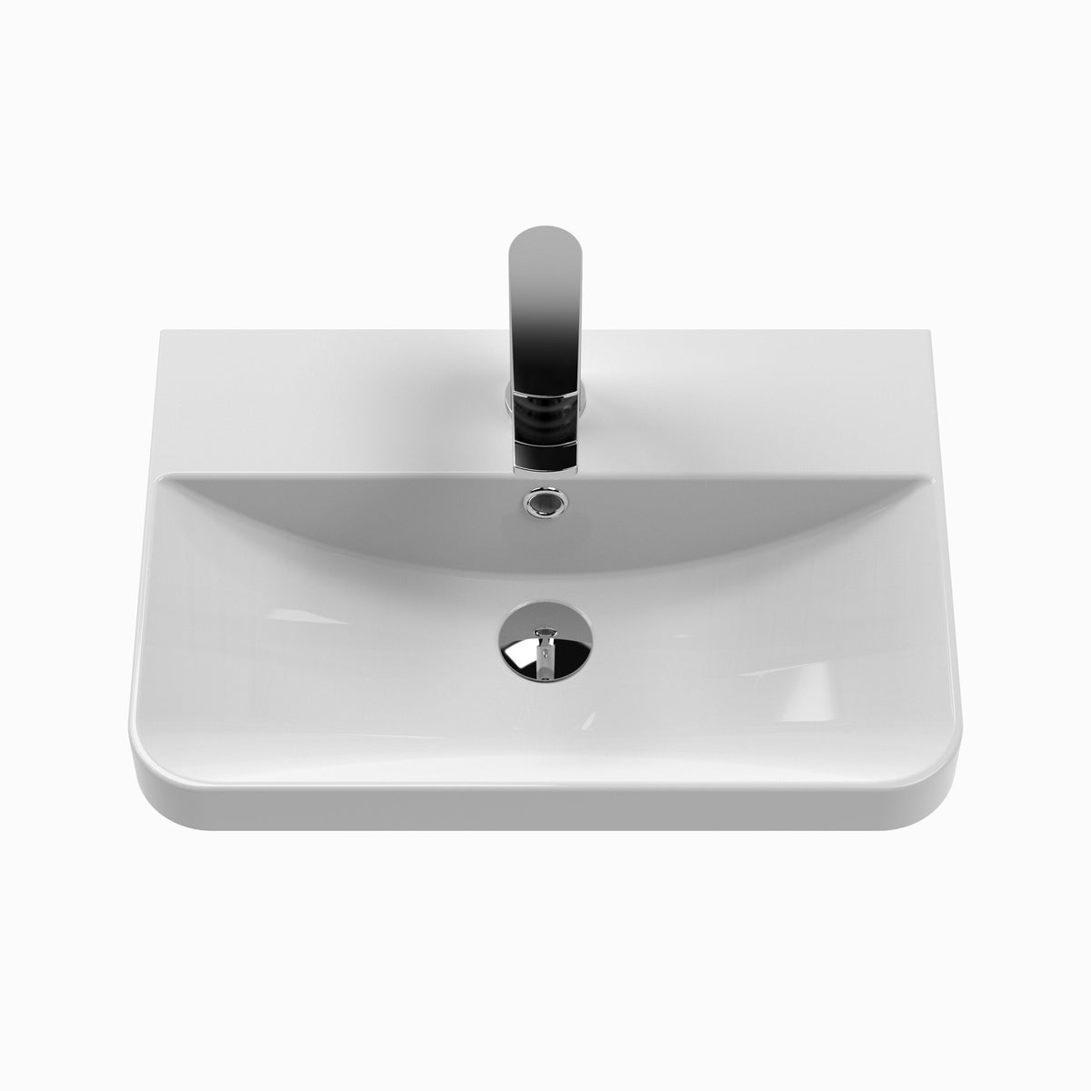 Modern Splash 500mm Soft Black 2 Door Wall Hung Vanity Unit With Basin