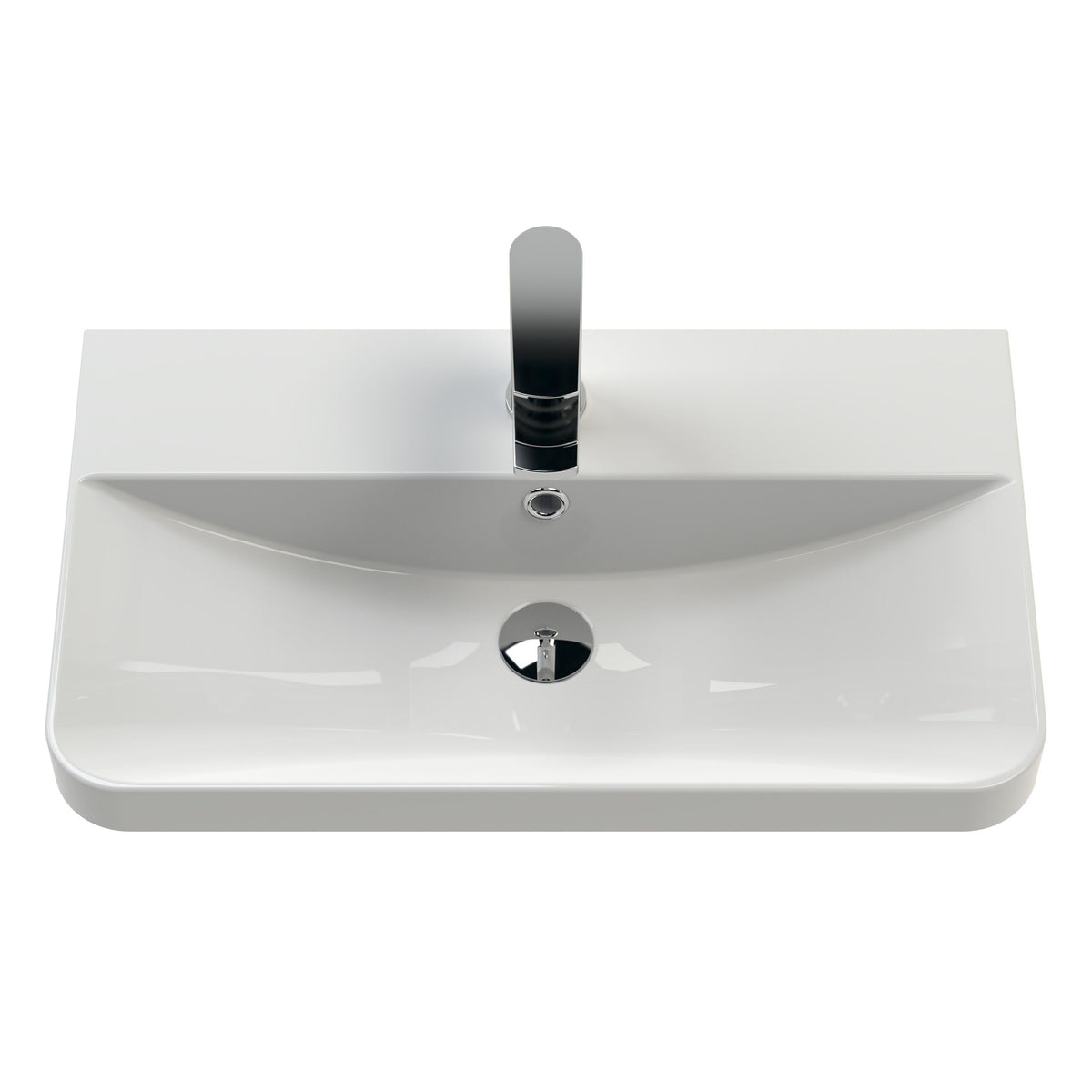 Modern Splash 600mm Soft Black 2 Door Wall Hung Vanity Unit With Basin