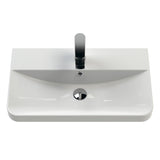 Modern Splash 600mm Soft Black 2 Door Wall Hung Vanity Unit With Basin
