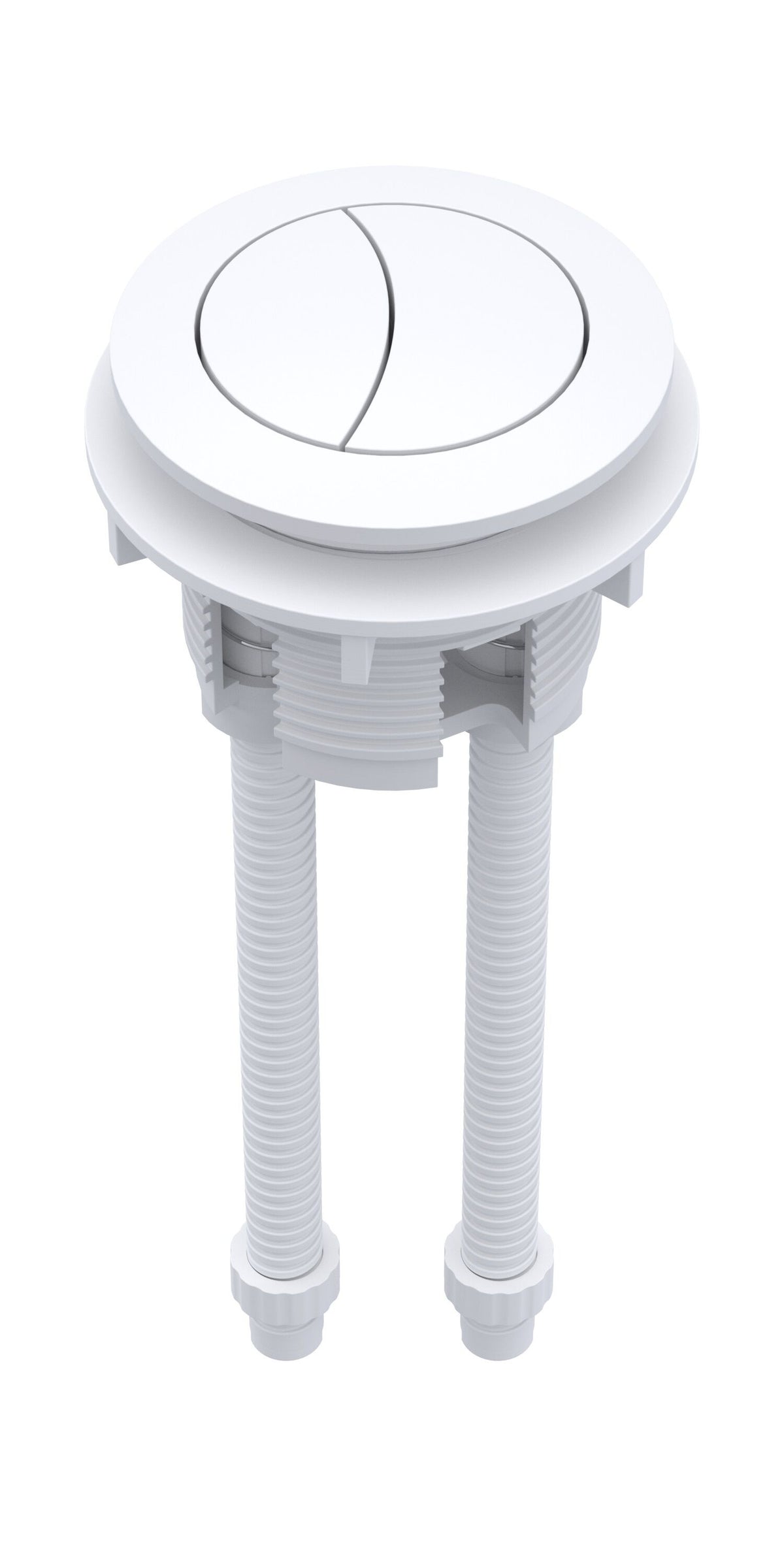 White Dual Flush Cistern Push Button