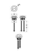 Black Dual Flush Cistern Push Button