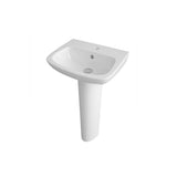 Modern Splash 1 Tap Hole 450mm Ceramic Basin & Pedestal