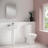 Modern Splash 1 Tap Hole 500mm Ceramic Basin & Pedestal