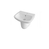 Modern Splash 1 Tap Hole 450mm Ceramic Basin & Semi Pedestal