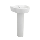 Modern Splash 1 Tap Hole 420mm Ceramic Basin & Pedestal