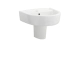 Modern Splash 1 Tap Hole 420mm Ceramic Basin & Semi Pedestal