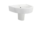 Modern Splash 1 Tap Hole 520mm Ceramic Basin & Semi Pedestal