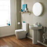 Modern Splash Semi Flush to Wall Close Coupled Toilet Pan