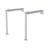 Modern Splash Brushed Steel Cleaner Sink Leg Set And Wall Bracket (Pair)