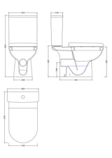 Modern Splash Contemporary 410mm Close Coupled Toilet