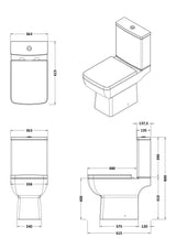 Modern Splash Cleo Compact Rimless Toilet