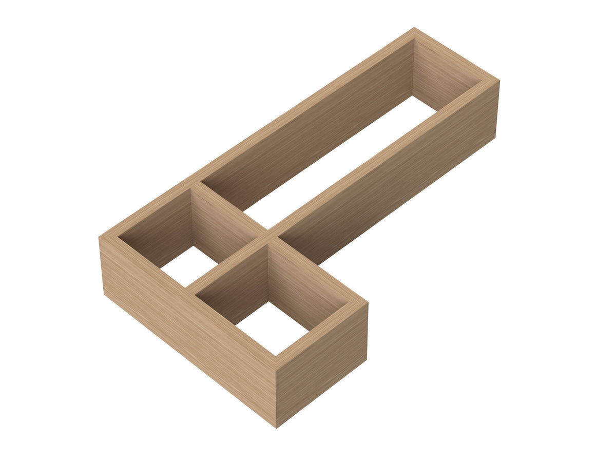 L-Shaped Bamboo Furniture Drawer Organiser