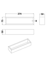 Straight Bamboo Furniture Drawer Organiser