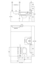 Modern Splash Accessible Toilet Pack Blue