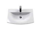 Modern Splash 600mm Soft Black 1 Drawer Wall Hung Vanity Unit With Curved Basin