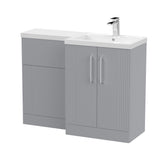 Modern Splash Satin Grey 1100mm x 390mm Right Hand Combination Unit With Polymarble Basin