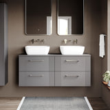 Modern Splash 1200mm Slate Grey 4 Drawer Wall Hung Vanity With Co-ordinating Worktop