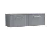 Modern Splash 1200mm Slate Grey 2 Drawer Wall Hung Vanity & Worktop