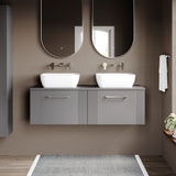 Modern Splash 1200mm Slate Grey 2 Drawer Wall Hung Vanity & Worktop