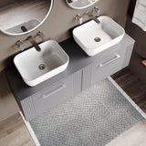 Modern Splash 1200mm Slate Grey 2 Drawer Wall Hung Vanity & Worktop