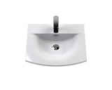 Modern Splash 500mm Satin Green 1 Drawer Wall Hung Vanity Unit With Curved Basin