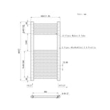 Matt black  Small bathroom towel radiator